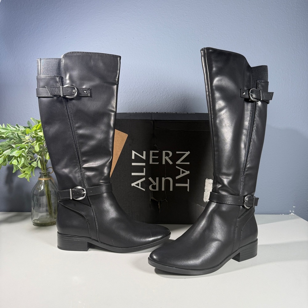 Naturalizer Sahara Black Knee High Riding Boots Women's‎ Size 6M